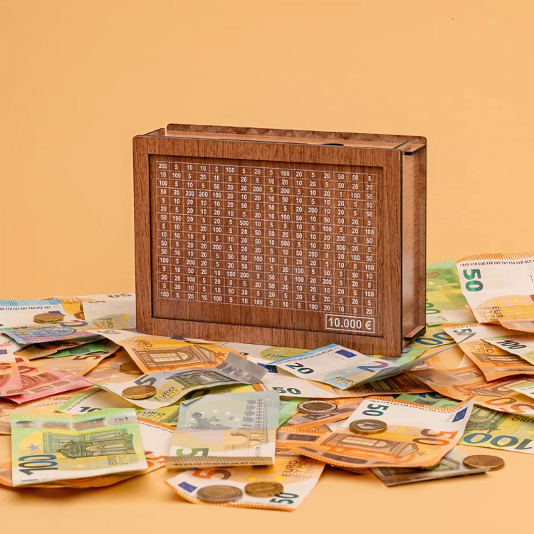 1 + 1 GRATIS HEUTE | WealthBox™ | Spardose aus Holz